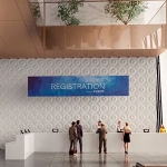 3D Architectural Animation Of A Sleek Reception Area