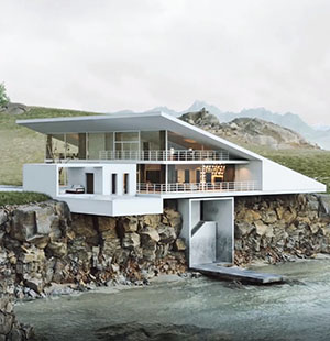 3D Architecture Video of a Residence on a Coast