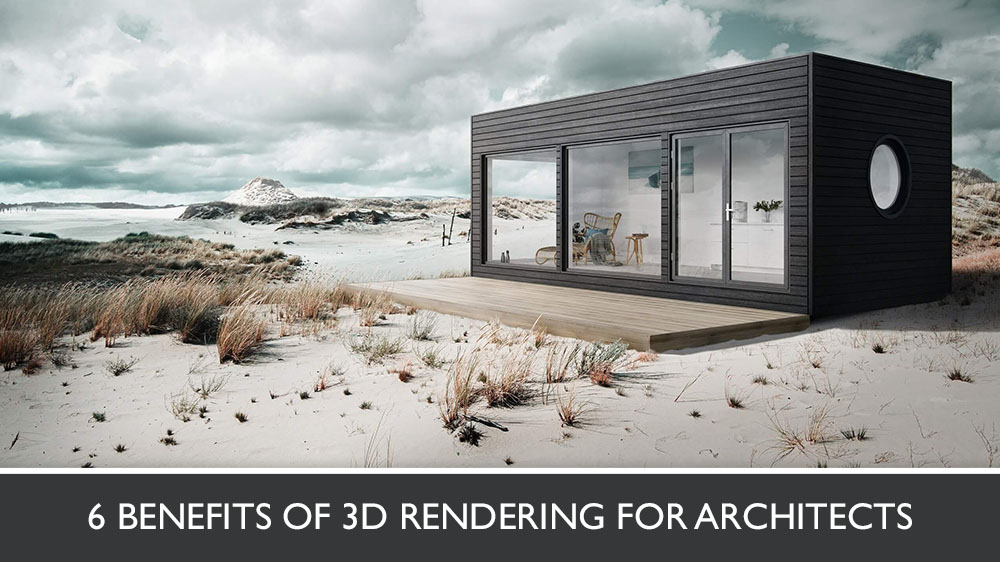 3D Visualization of a Cabin in the Desert