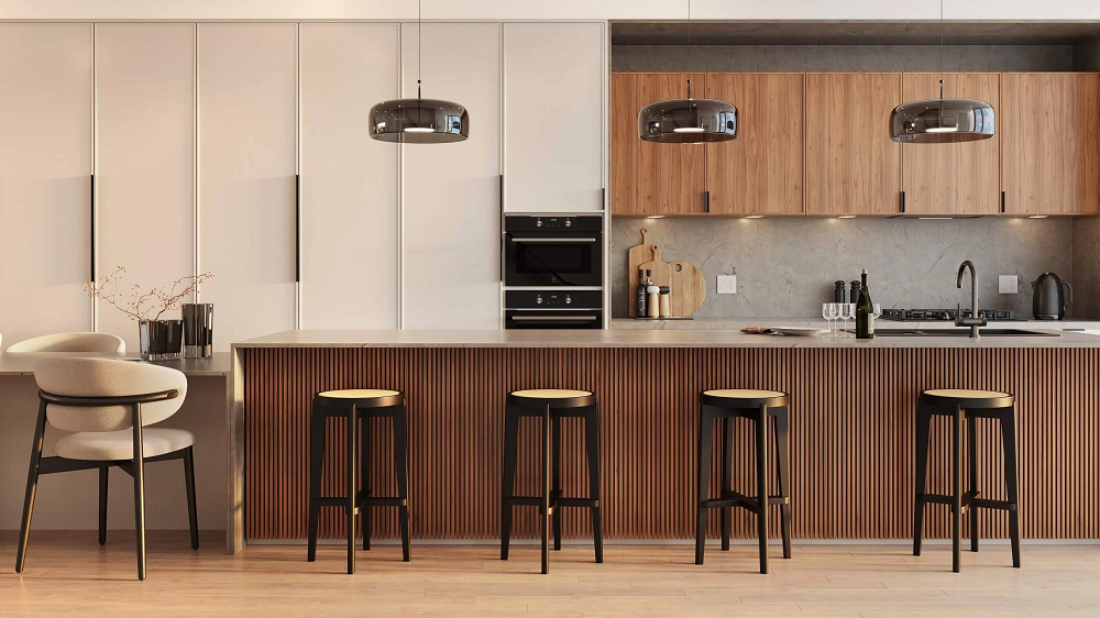 Kitchen Interior Design 3D Rendering