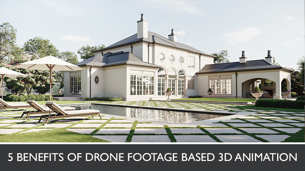 Drone Footage Based CG Presentation of a Mansion